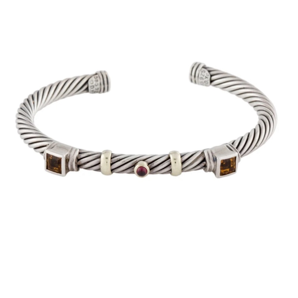 David Yurman
Garnet & Citrine 14k and Silver Renaissance Cable Bracelet